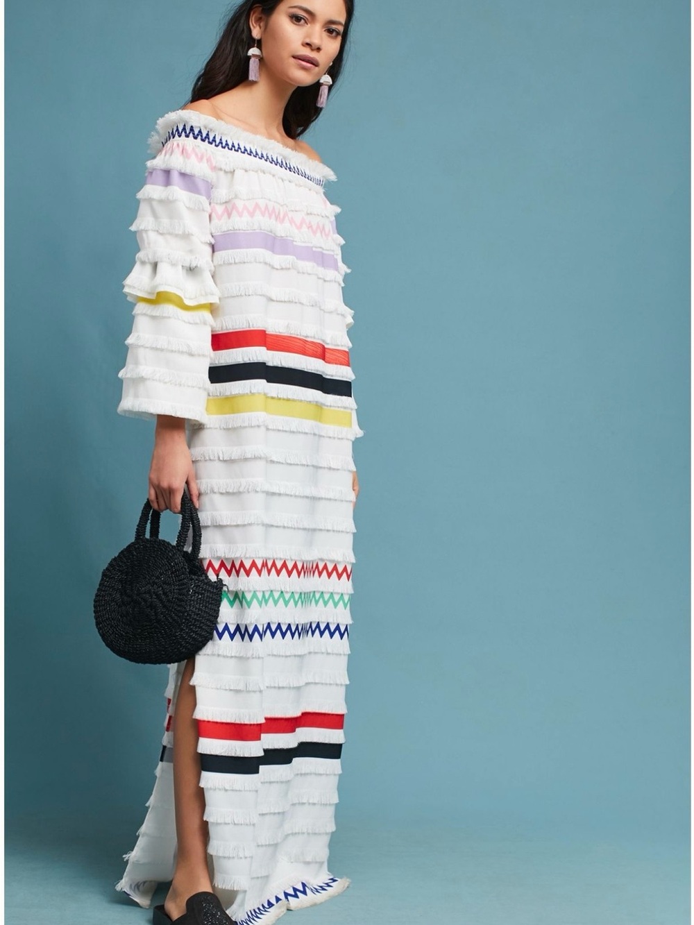 Cynthia Rowley Off-the-Shoulder Maxi Dress - Picture 2 of 2